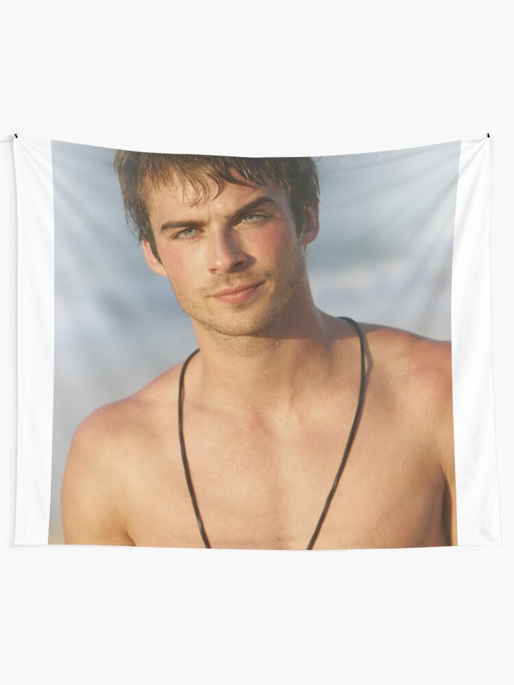 "Ian Somerhalder Damon Salvatore ." Tapestry for Sale by chikal Redbubble