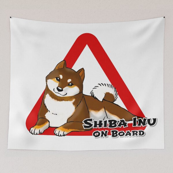 Item preview, SHIBA INU ON BOARD SESAME designed and sold by AlbaAragonArt.