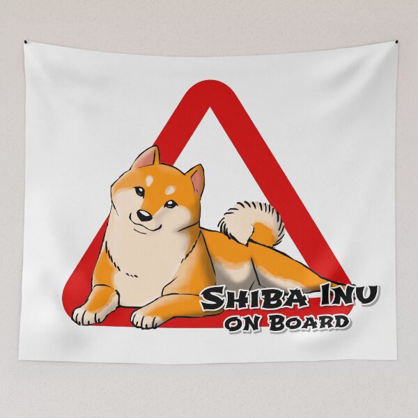 Item preview, SHIBA INU ON BOARD designed and sold by AlbaAragonArt.