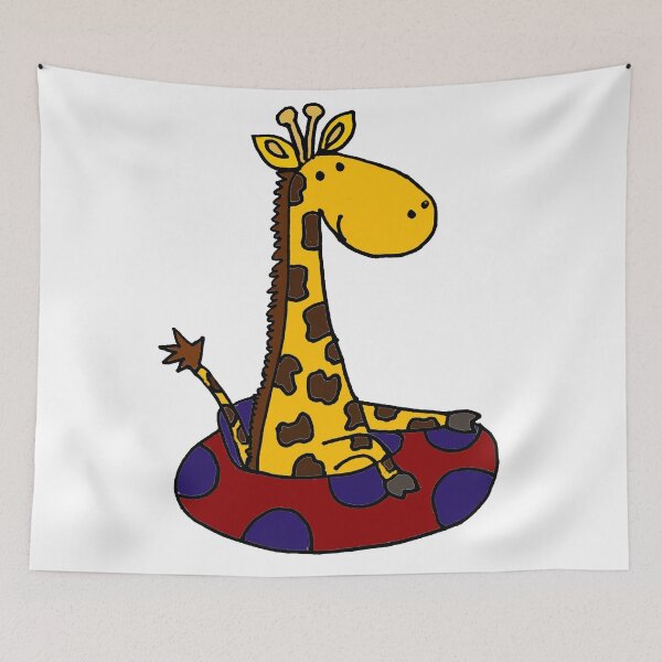 Item preview, Cool Funny Giraffe in Inner Tube designed and sold by Nature's Fancy.