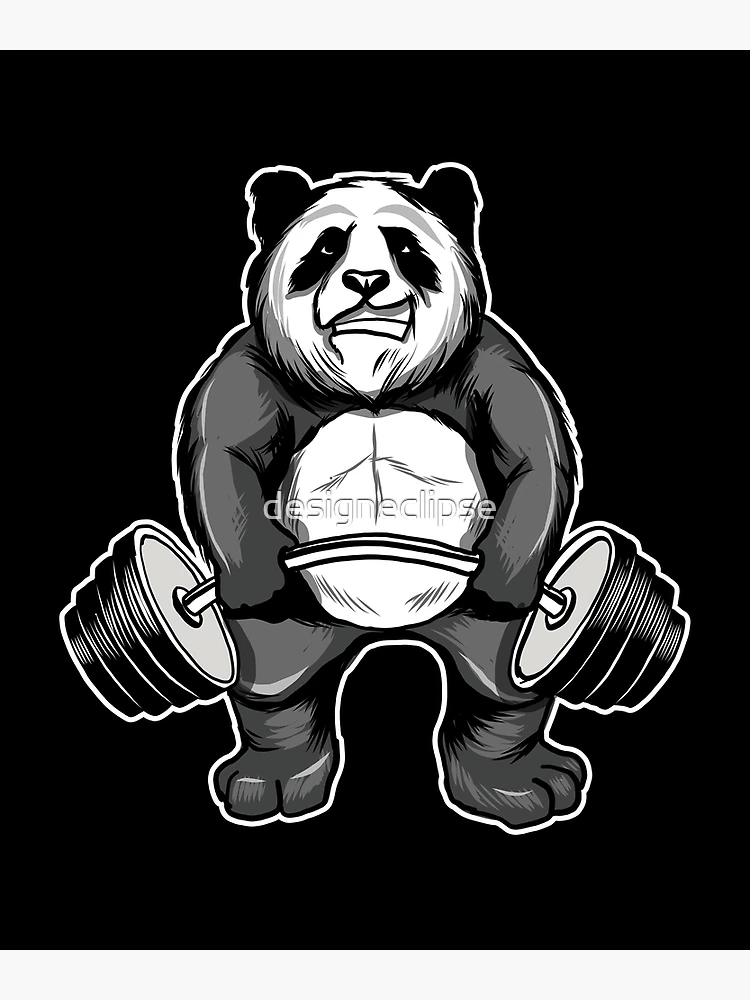 I can bear the pain, weightlifting, bear, bodybuilding, gym, teddy bear,  workout, animal lover, baby panda, bamboo, birthday gifts, body builder,  cute panda, exercise, fitness, funny panda, Poster for Sale by bimmer325