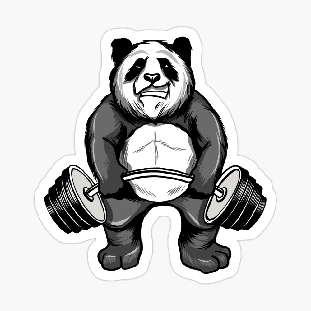 I can bear the pain, weightlifting, bear, bodybuilding, gym, teddy bear,  workout, animal lover, baby panda, bamboo, birthday gifts, body builder,  cute panda, exercise, fitness, funny panda, Poster for Sale by bimmer325