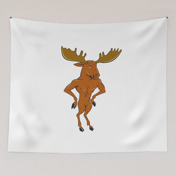 Item preview, Moose Standing Hands Akimbo Cartoon designed and sold by patrimonio.