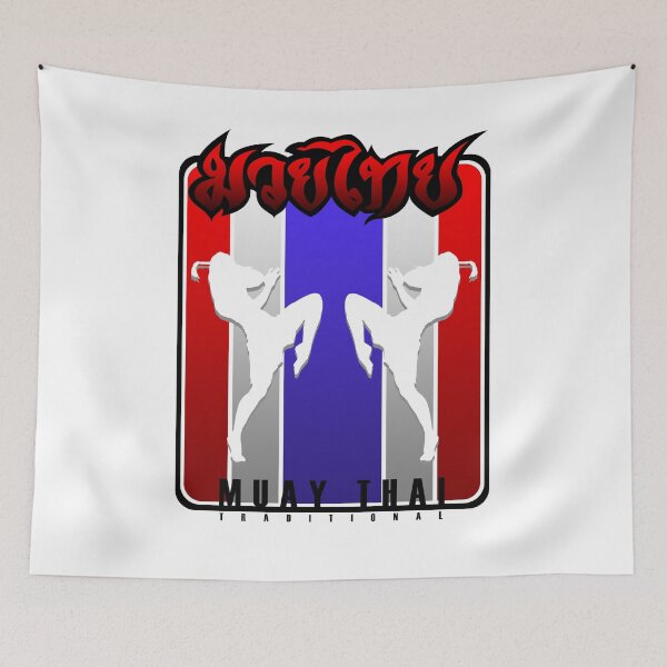 Item preview, Muay Thay pose on Flag Thailand Martial Art  designed and sold by lu2k.
