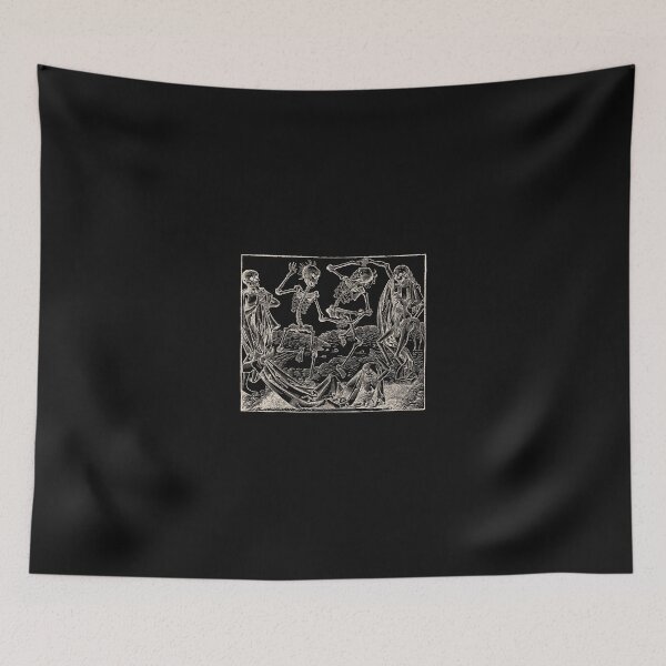 Item preview, Dance of Death / Dance of macabre - white print designed and sold by Bela-Manson.