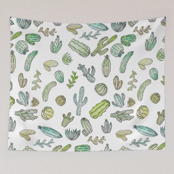 Item preview, Cute Green Watercolor Paint Summer Cactus Pattern designed and sold by Blkstrawberry.