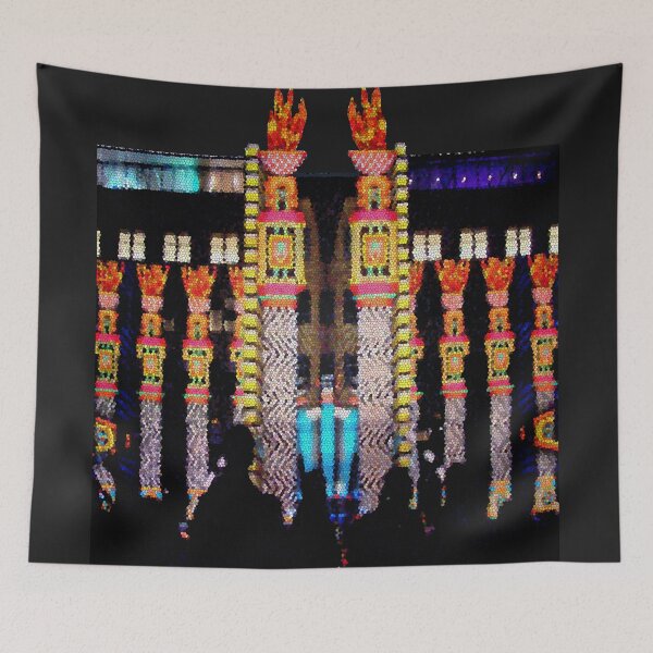 Item preview, Crazy geometric lights in the night. designed and sold by Mary Taylor.