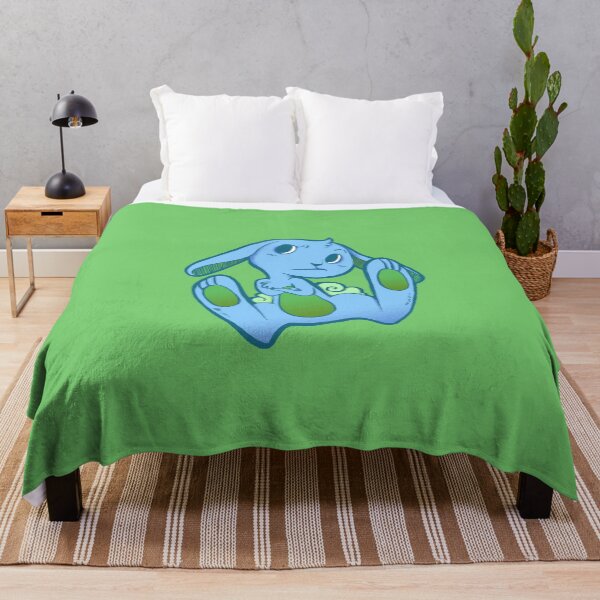 Item preview, Fussy Bunny in Blue on Green designed and sold by SimplyKitt.