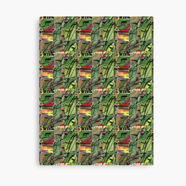 Woven Apple Green Canvas Print