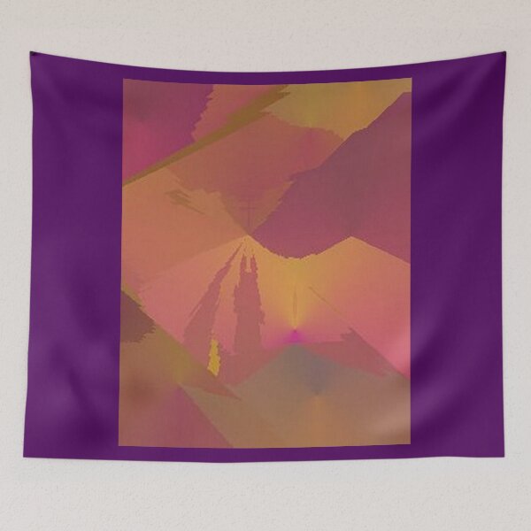 Item preview, Purple Gold Abstract Sunset Art designed and sold by Julia Woodman.