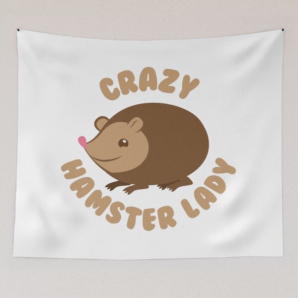 Item preview, Crazy hamster lady (circle) designed and sold by jazzydevil.