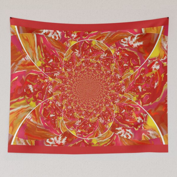 Item preview, Bright Art Piece "Squazzle" Kaleidoscope Design 1 Red designed and sold by Julia Woodman.