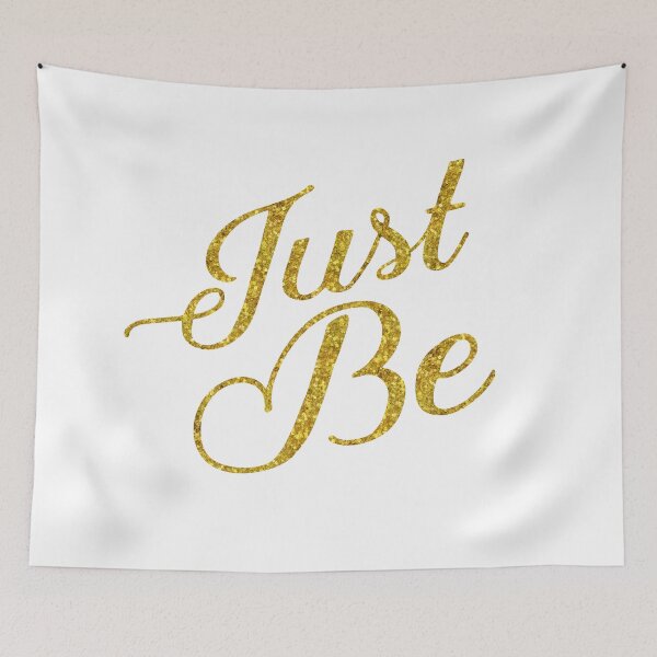 Item preview, Just Be Gold Faux Foil Metallic Glitter Quote Isolated on White Background designed and sold by SilverSpiral.