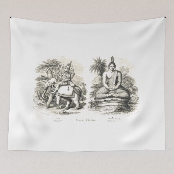 Item preview, Oriental Divinities Cotama Budha (Gautama Buddha)  & Indra designed and sold by artfromthepast.
