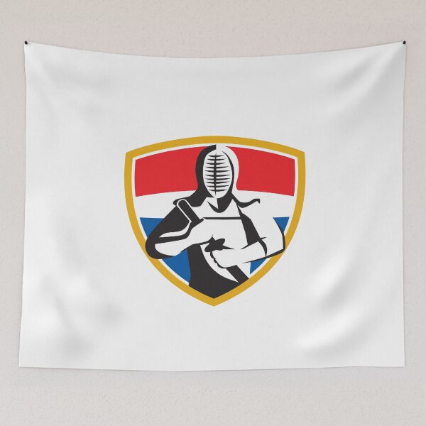 Item preview, Kendo Swordsman Crest Retro designed and sold by patrimonio.