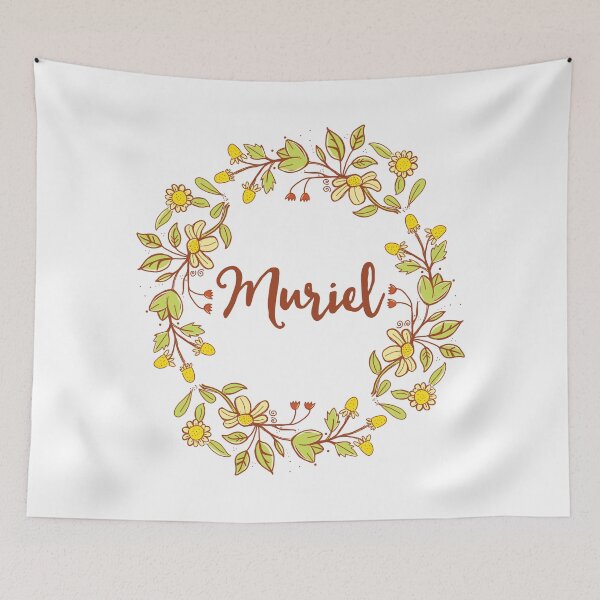 Item preview, Muriel lovely name and floral bouquet wreath designed and sold by thetypographer.