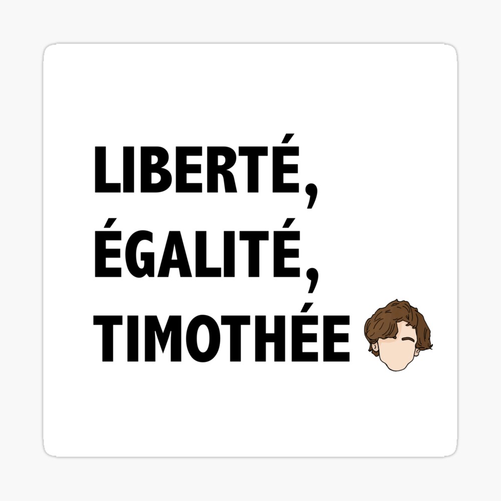 Liberte Egalite Timothee Magnet By Tcillustrated Redbubble