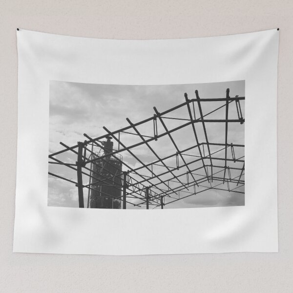 Item preview, Rusted Industrial Tank and Metal Frame b&w designed and sold by jojobob.