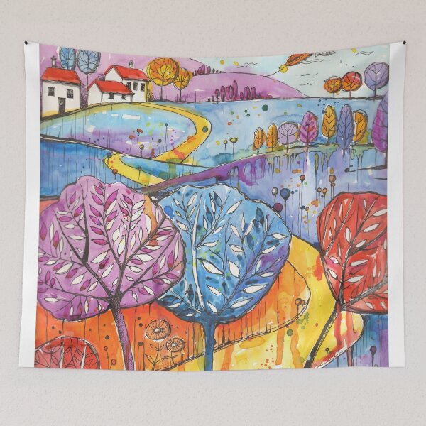 Item preview, Little village by the sea designed and sold by sanyijudit.