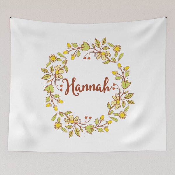 Item preview, Hannah lovely name and floral bouquet wreath designed and sold by thetypographer.