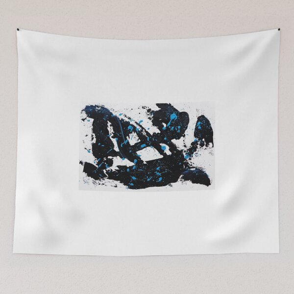 Item preview, Black Turquoise Abstract Splash designed and sold by traceyeverart.