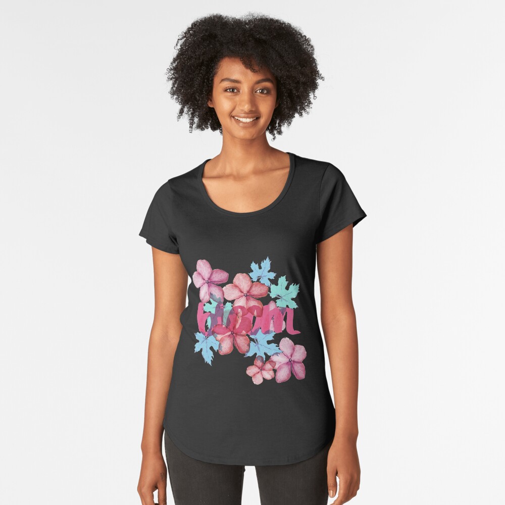 Bloom ( Blumen pattern) Premium Rundhals-Shirt