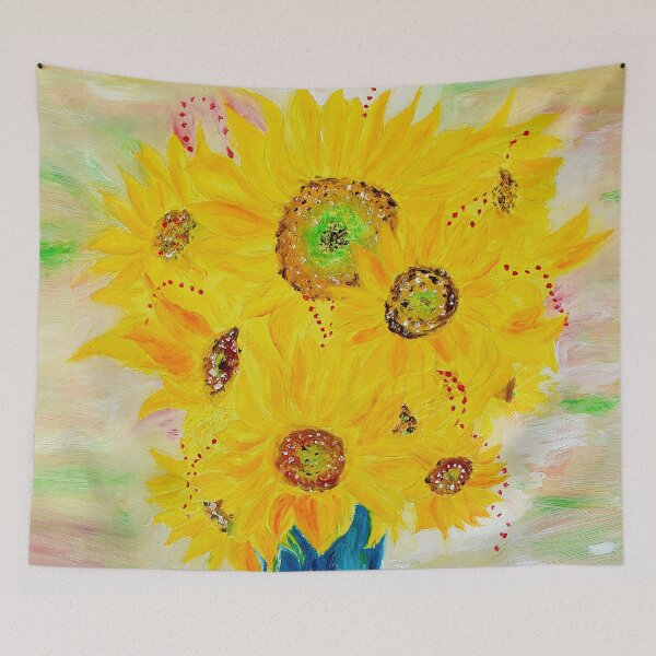 Item preview, Lovely sunflowers oil painting designed and sold by Dilyana Rumenova - Shantabella.