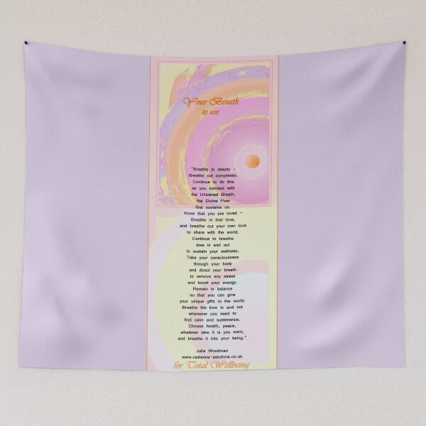 Item preview, Your Breath to use - Poem on Consciousness Art background designed and sold by Julia Woodman.
