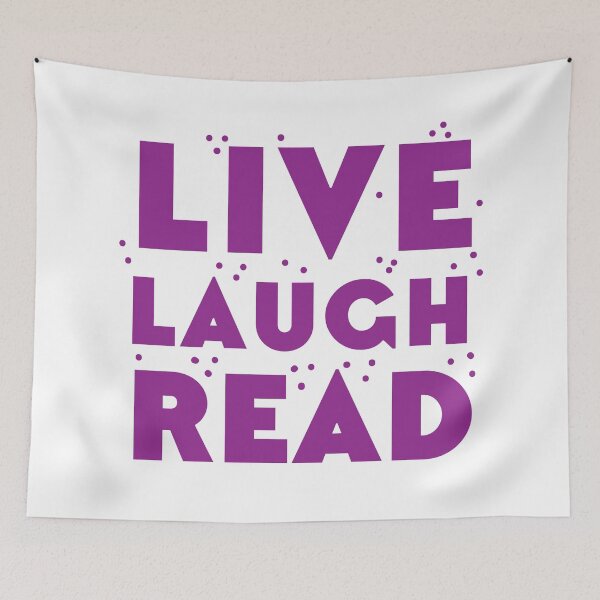 Item preview, LIVE LAUGH READ in purple designed and sold by jazzydevil.
