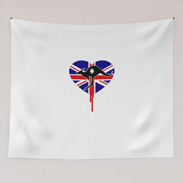 Item preview, AUSSIE KANGO FLAG BLEEDING HEART designed and sold by SOLSKETCHES.