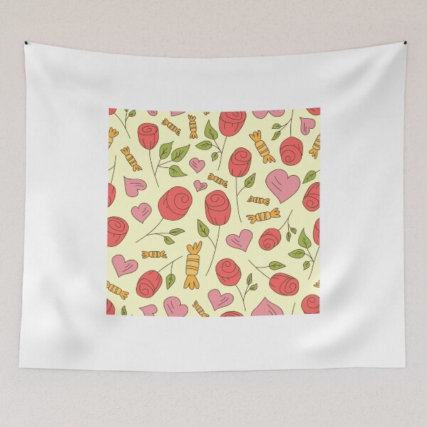 Item preview, Roses, hearts and candy pattern designed and sold by olhakozachenko.