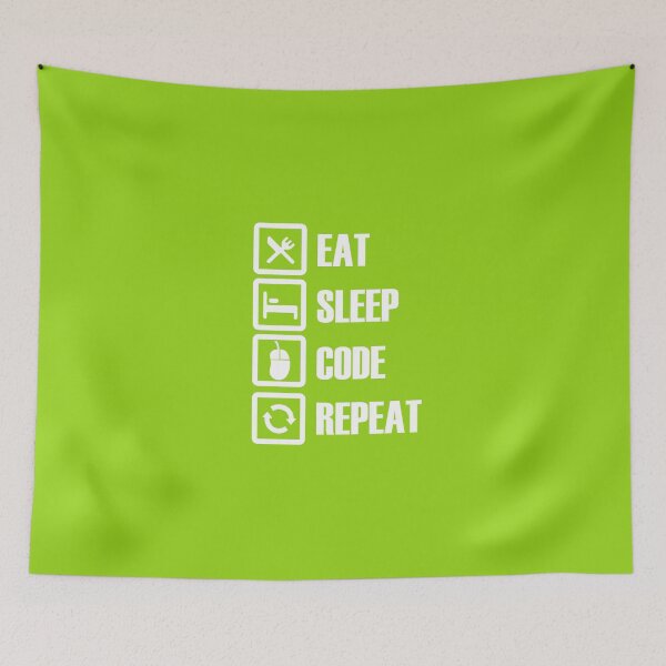 Item preview, Eat Sleep Code Repeat designed and sold by trendism.