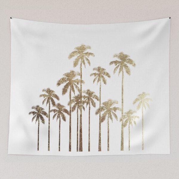Item preview, Glamorous Gold Tropical Palm Trees on White designed and sold by Blkstrawberry.
