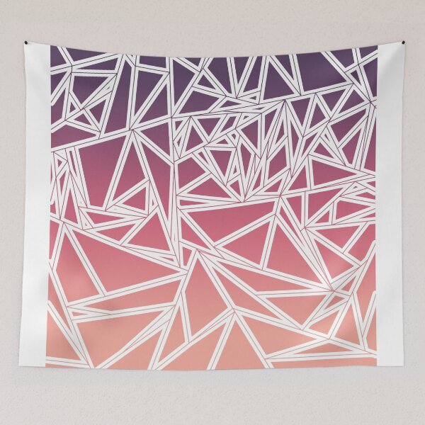 Item preview, Purple Pink Peach Gradient Triangles Geometric designed and sold by Blkstrawberry.