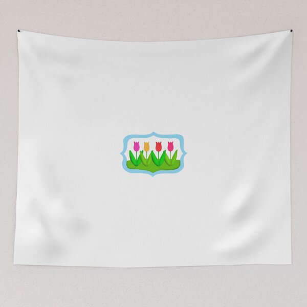 Item preview, Blue Framed Spring Tulips  designed and sold by BeachBumFamily.