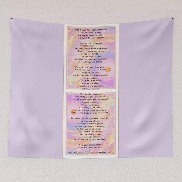 Item preview, Information Poem with Consciousness Art background designed and sold by Julia Woodman.