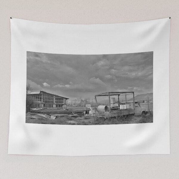 Item preview, Disused Truck and Factory b&w designed and sold by jojobob.