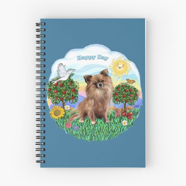 Item preview, Happy Day with a Long Haired Chihuahua (sable) designed and sold by JeanBFitzgerald.