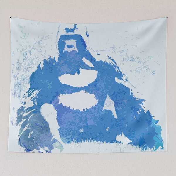 Item preview, Gorilla in blue designed and sold by roodbelletje.