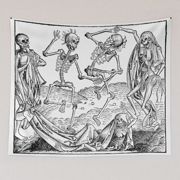 Item preview, Dance of Death / Dance of macabre - black print designed and sold by Bela-Manson.