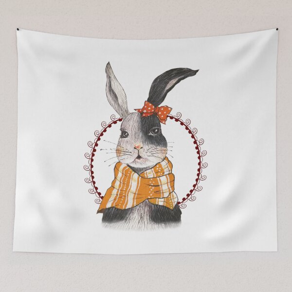 Item preview, Cartoon Animals Unique Pretty Rabbit designed and sold by peacockcards.