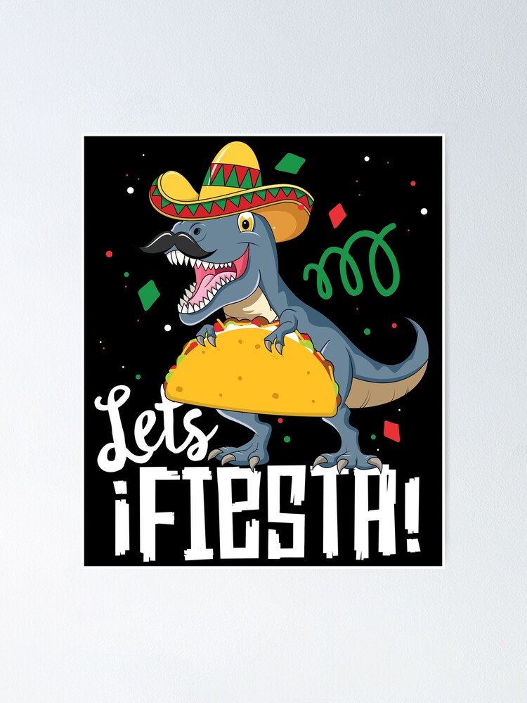 Let's Fiesta Cinco De Mayo T-Shirt Kids Boys T Rex Dinosaur Let's Fiesta Cinco De Mayo T-Shirt Kids Boys T Rex Dinosaur
