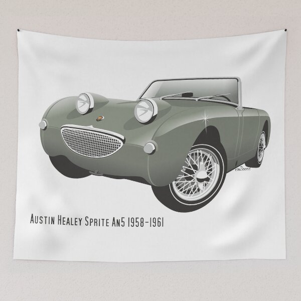 Item preview, Austin Healey Sprite mark 1 leaf green designed and sold by car2oonz.