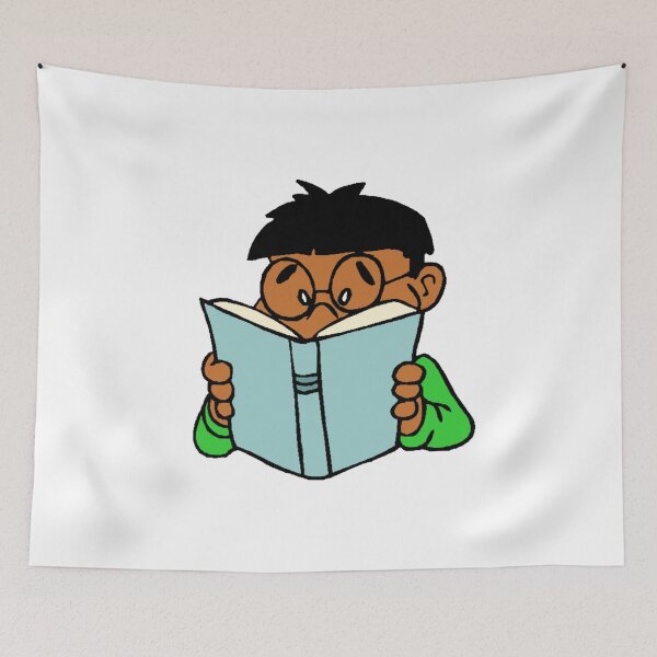 Item preview, Black Asian Kid Reading designed and sold by Ninjakitas.