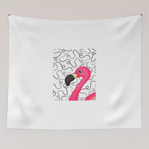 Item preview, Pink Flamingo Black Dots Abstract designed and sold by BeachBumFamily.