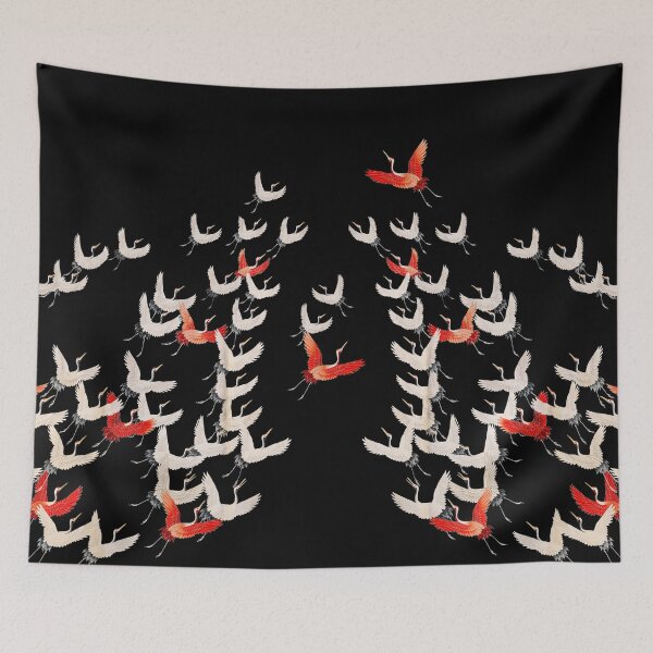 Item preview, Flying crane kimono motif / design designed and sold by TJ Devadatta Best.