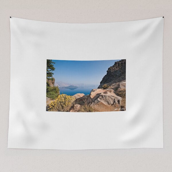 Item preview, Yellow Wildflowers and Rocks Above Crater Lake  designed and sold by Jeff Goulden Photography.