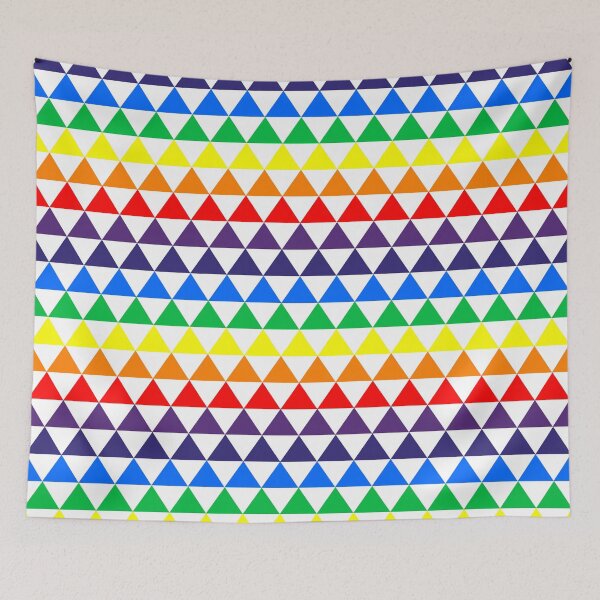 Item preview, Rainbow Geometric Triangles designed and sold by pugmom4.