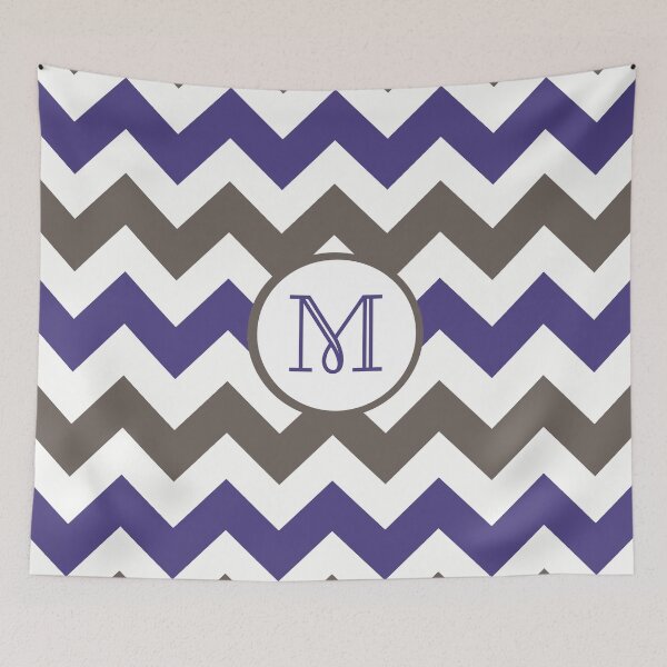 Item preview, Purple Chevron M designed and sold by MonogramMonkey.