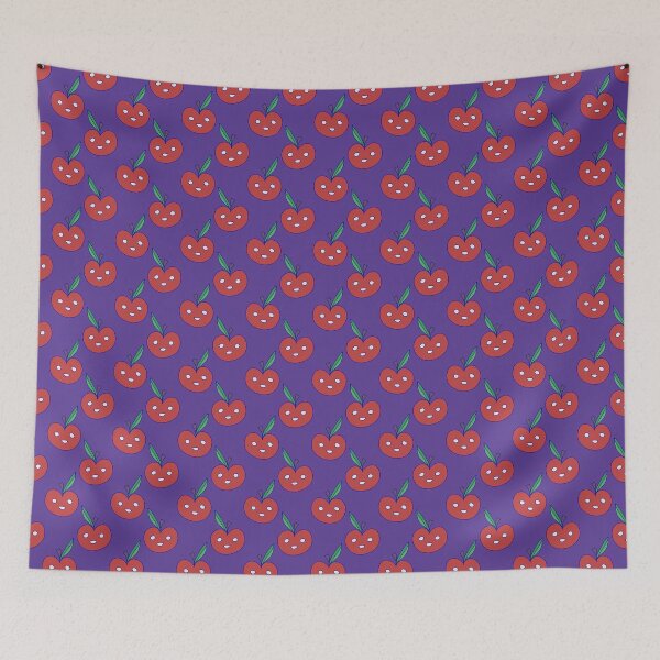 Item preview, Apple Face Purple Pattern designed and sold by SaradaBoru.